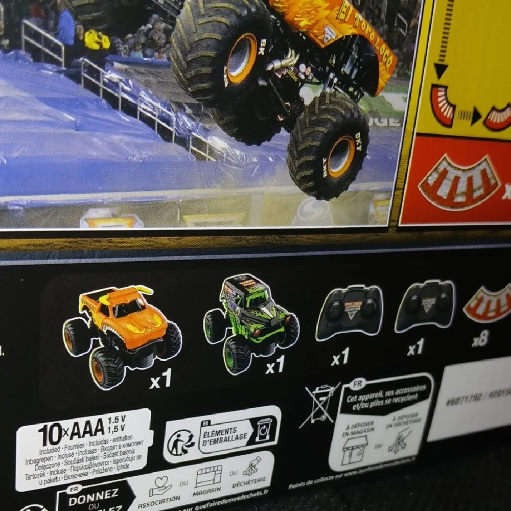 Monster Truck Showdown: Green & Orange Remote Control Set